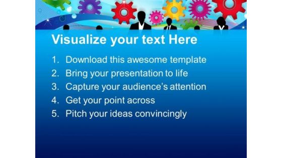 Gears With Business Teamwork PowerPoint Templates And PowerPoint Themes 0512