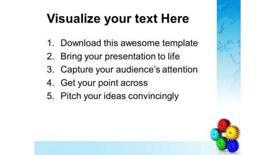 Gears With Team Business PowerPoint Templates And PowerPoint Themes 0312