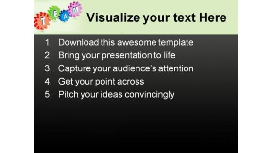 Gears With Teamwork Metaphor PowerPoint Themes And PowerPoint Slides 0211
