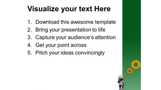 Generate Geared Ideas For Business Progress PowerPoint Templates Ppt Backgrounds For Slides 0713