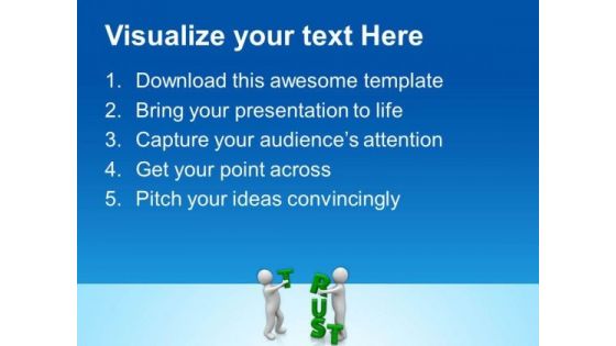 Generating Trust Is Difficult PowerPoint Templates Ppt Backgrounds For Slides 0713