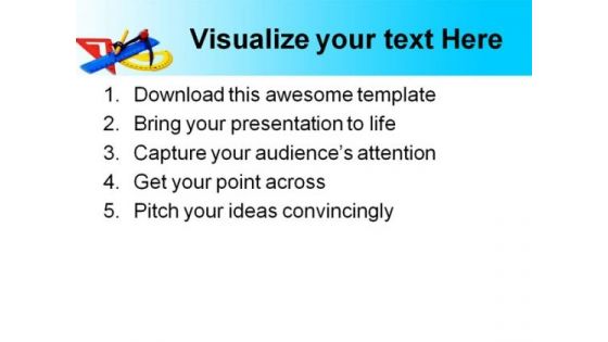 Geometry Items Education PowerPoint Template 0810