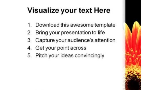Gerber Daisy With Background Design PowerPoint Themes And PowerPoint Slides 0311