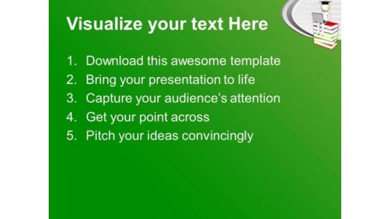Get The Degree By Studying Books PowerPoint Templates Ppt Backgrounds For Slides 0613