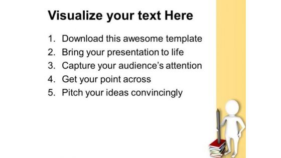 Get The Knowledge From Books PowerPoint Templates Ppt Backgrounds For Slides 0713