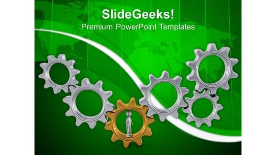 Get The Unique Gear For Process Control PowerPoint Templates Ppt Backgrounds For Slides 0713