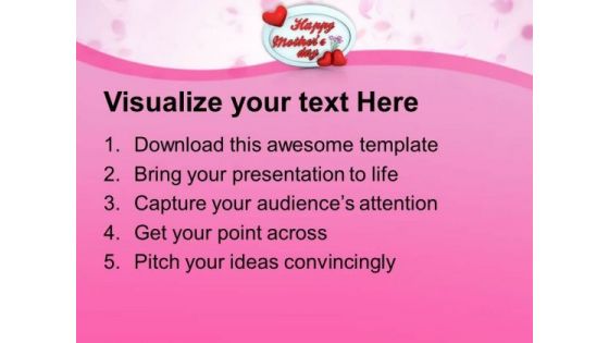 Gift From Heart Shows Love To Mothers PowerPoint Templates Ppt Backgrounds For Slides 0513