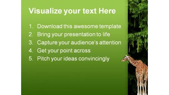 Giraffe Animals PowerPoint Themes And PowerPoint Slides 0211