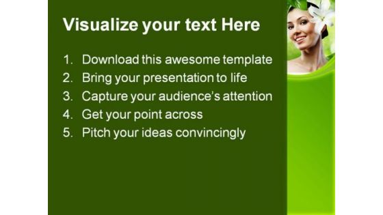 Girl And Spa Beauty PowerPoint Themes And PowerPoint Slides 0211