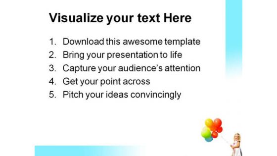 Girl With Balloon Holidays PowerPoint Themes And PowerPoint Slides 0411