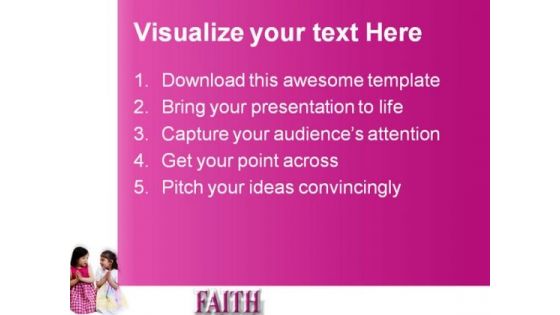 Girls Praying Faith Religion PowerPoint Themes And PowerPoint Slides 0711