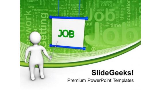 Giving Presentations For Job Career Development PowerPoint Templates Ppt Backgrounds For Slides 0513