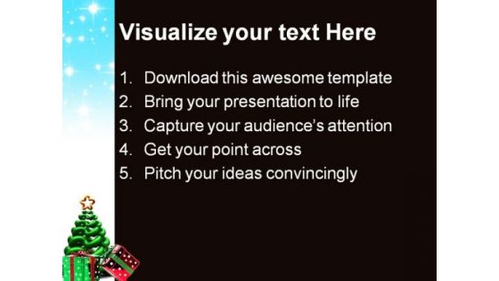Glittery Christmas Tree Festival PowerPoint Themes And PowerPoint Slides 0211