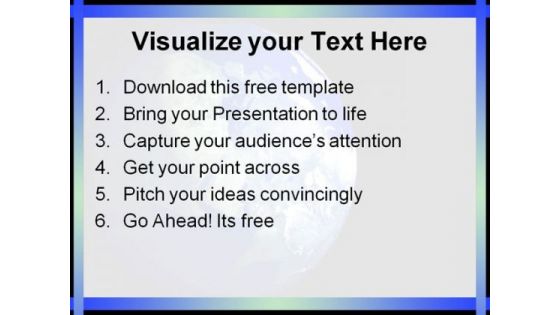 Blue Global PowerPoint Template