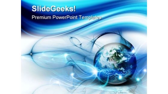 Global Christmas Globe PowerPoint Backgrounds And Templates 0111