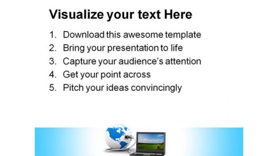 Global Communication Computer PowerPoint Templates And PowerPoint Backgrounds 0411