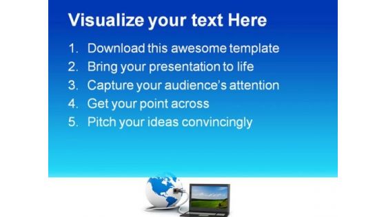 Global Communication Computer PowerPoint Templates And PowerPoint Backgrounds 0411