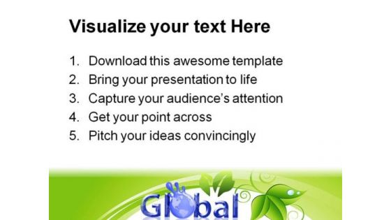 Global Concept Earth PowerPoint Themes And PowerPoint Slides 0411