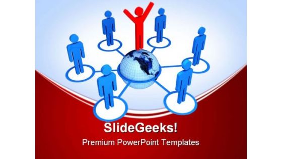 Global Connection Business PowerPoint Themes And PowerPoint Slides 0411