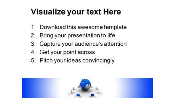 Global Connections Computer PowerPoint Themes And PowerPoint Slides 0411