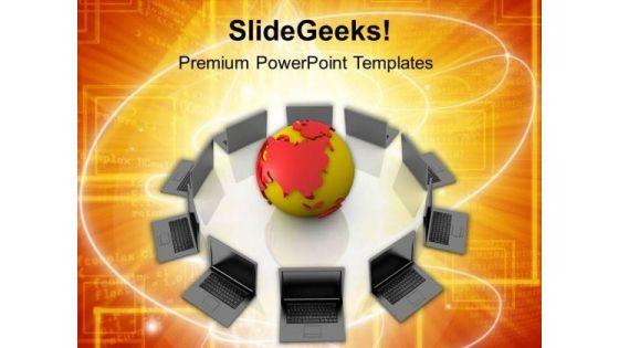 Global Connectivity With Internet PowerPoint Templates Ppt Backgrounds For Slides 0613