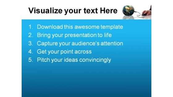 Global Earth Mouse PowerPoint Themes And PowerPoint Slides 0211