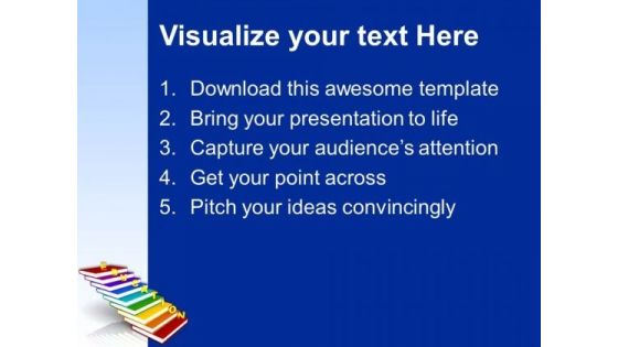 Global Education On Colorful Books PowerPoint Templates Ppt Backgrounds For Slides 1212
