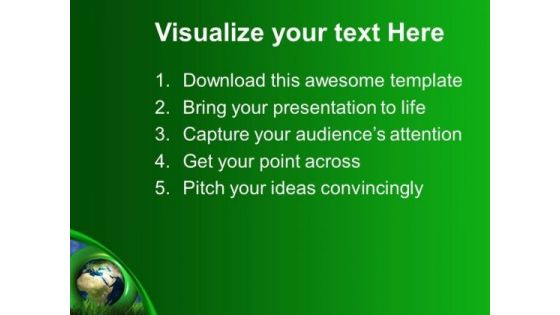 Global Green Background With Sky PowerPoint Templates Ppt Backgrounds For Slides 0613