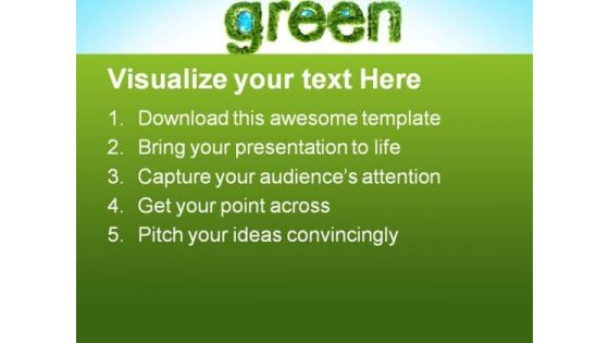 Global Green Environment PowerPoint Templates And PowerPoint Backgrounds 0611