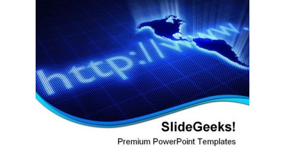Global Internet Connection Computer PowerPoint Templates And PowerPoint Backgrounds 0211