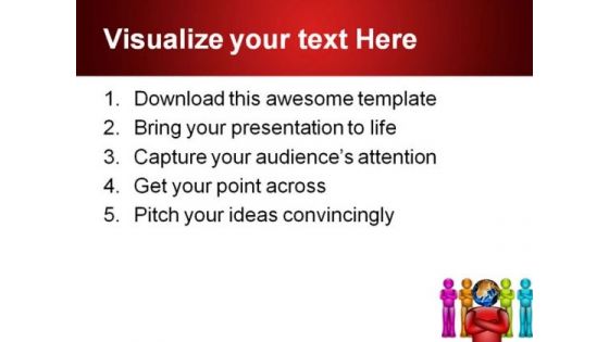 Global Leader People PowerPoint Template 0910