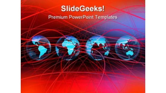 Global Networking Abstract PowerPoint Template 0810