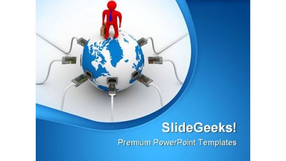 Global Networking Business PowerPoint Templates And PowerPoint Backgrounds 0711