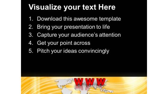 Global Presence Of World Wide Web PowerPoint Templates Ppt Backgrounds For Slides 0313