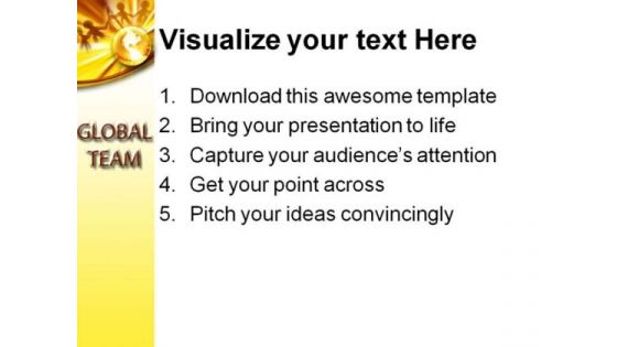 Global Team Globe PowerPoint Themes And PowerPoint Slides 0311
