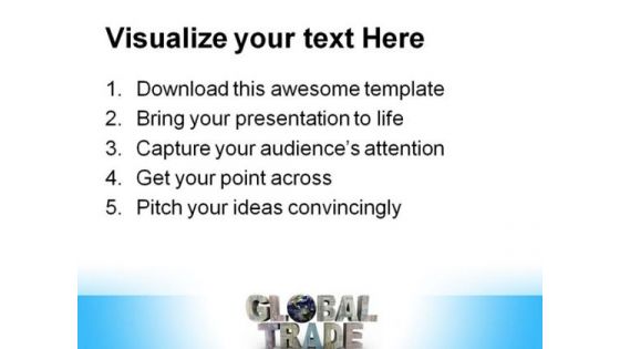 Global Trade Earth PowerPoint Backgrounds And Templates 1210
