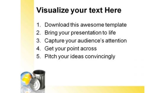 Global Trash Environment PowerPoint Templates And PowerPoint Backgrounds 0611