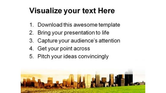 Global Warming Environment PowerPoint Template 1110