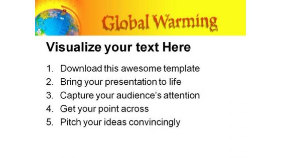 Global Warming Globe PowerPoint Themes And PowerPoint Slides 0511