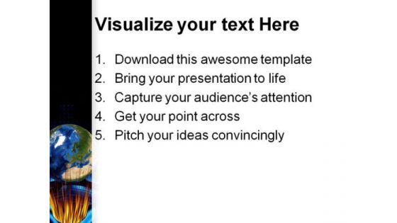 Global Warming Globe PowerPoint Themes And PowerPoint Slides 0611