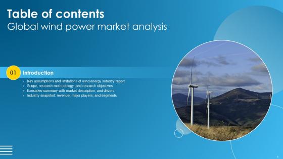 Global Wind Power Market Analysis Ppt Presentation IR CD V