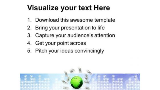 Globe And Falling Money Finance Business PowerPoint Templates Ppt Background For Slides 1112
