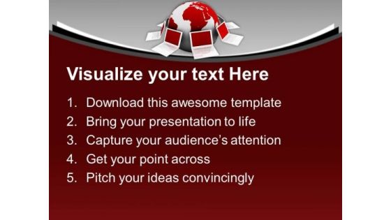 Globe And Laptop Communication PowerPoint Templates And PowerPoint Themes 1012