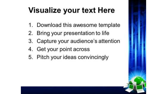 Globe And Laptop Internet PowerPoint Templates And PowerPoint Themes 0812