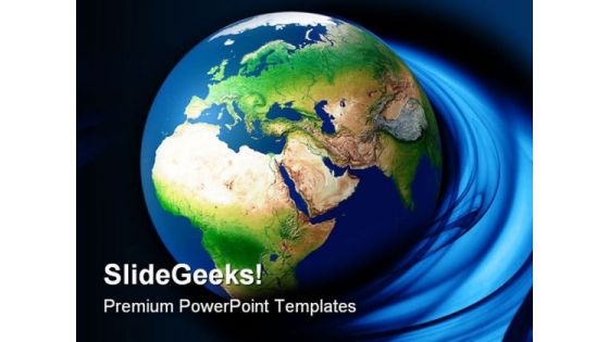 Globe Earth PowerPoint Template 0910