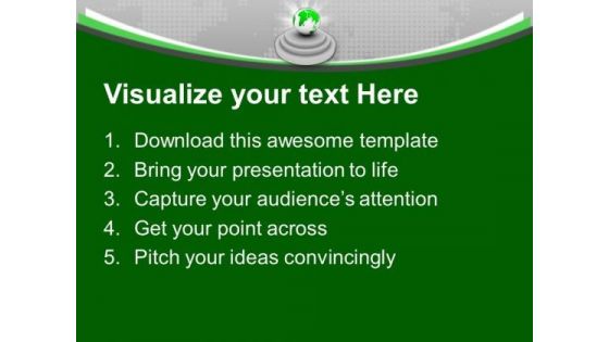 Globe On Pedestal Business Growth PowerPoint Templates Ppt Backgrounds For Slides 0113