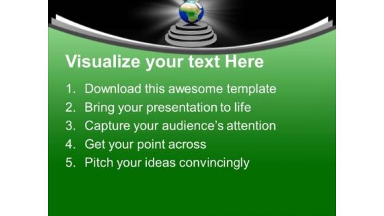 Globe On Pedestal Business Success PowerPoint Templates Ppt Backgrounds For Slides 0313