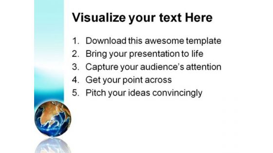 Globe Wave Global PowerPoint Template 0810