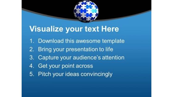 Globe World Puzzle Theme PowerPoint Templates Ppt Backgrounds For Slides 0713