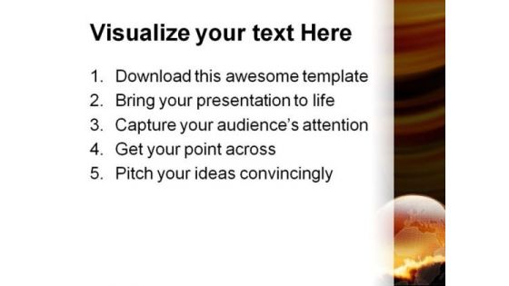 Glossy Earth Background PowerPoint Themes And PowerPoint Slides 0311